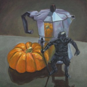 Caveman With Pumpkin and Moka